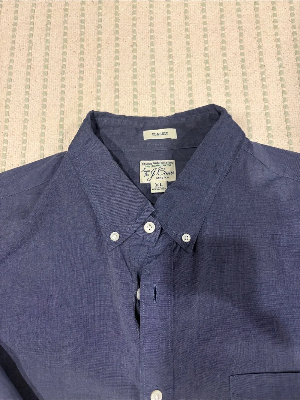 J. Crew Men's Secret Wash Blue Button-Down Shirt